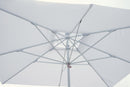 Ombrellone da Giardino 3x3 m Palo Ø60 mm Telo in Polietilene Bianco-5