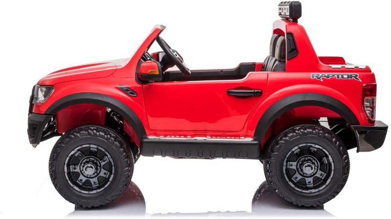 Macchina Elettrica per Bambini 2 posti 12V Ford Ranger Raptor Rossa-2