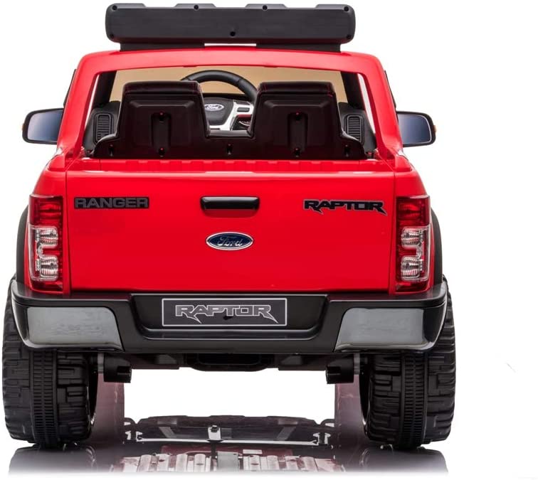 Macchina Elettrica per Bambini 2 posti 12V Ford Ranger Raptor Rossa-4