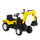 Bagger Trettraktor für Kinder 107 x 42 x 71 cm 6 Räder aus Stahl und gelbem Kunststoff