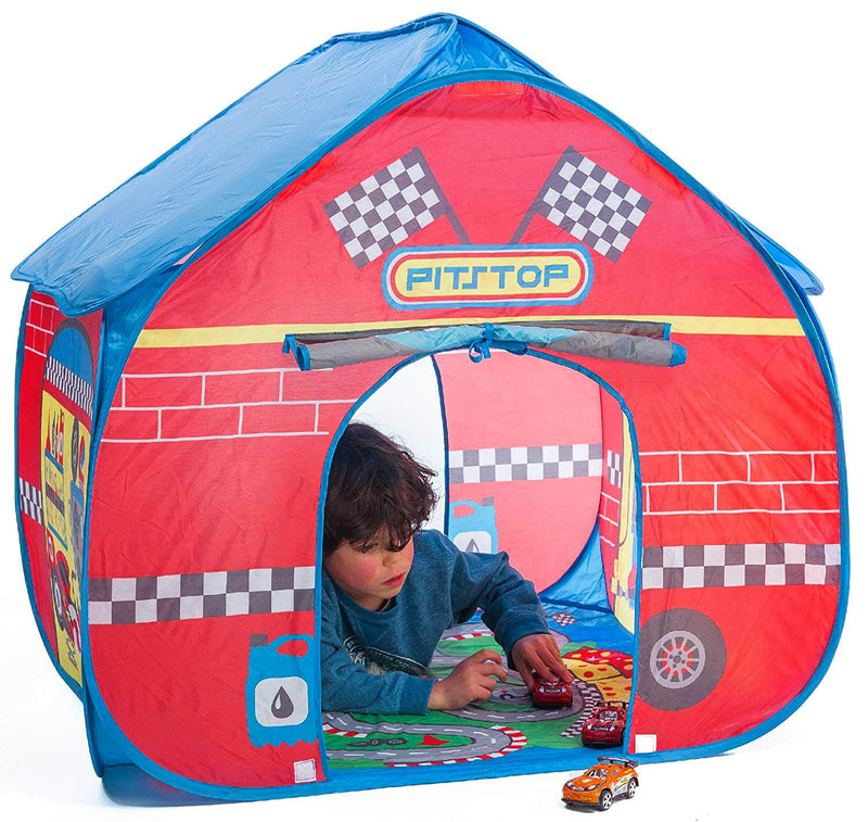 Tenda Casetta per Bambini Autoaprente Fun 2 Give Pitstop Rossa-2