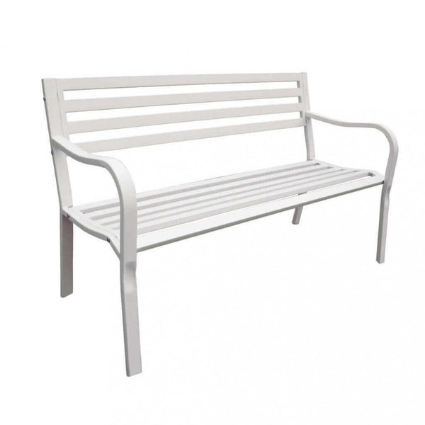 Chloe 2-Sitzer-Bank 128 x 56 x 85 h cm aus weißem Stahl online