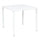 Stapelbarer Tisch Manchester 80x80x73h cm aus weißem Stahl