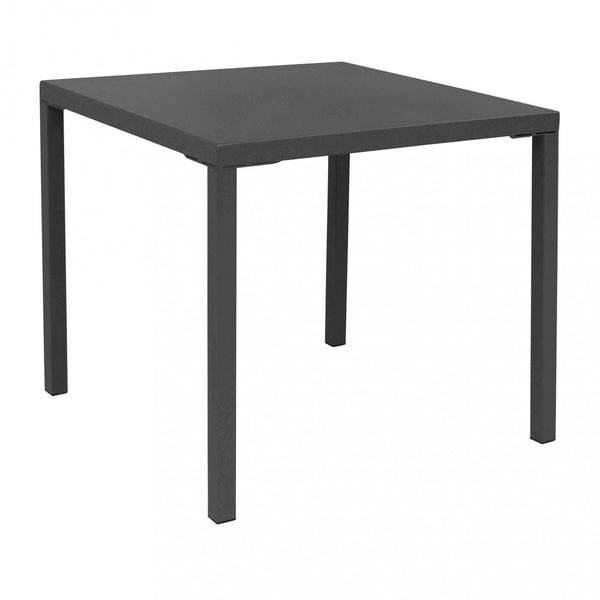 Manchester stapelbarer Tisch 80x80x73h cm in anthrazitfarbenem Stahl sconto