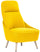Gepolsterter Sessel aus Stoff mit Stahlbeinen Tosini Memphis Gelb
