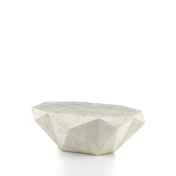 Tavolino da Soggiorno 120x70x40 cm in Pietra Fossile Diamond medium Bege sconto