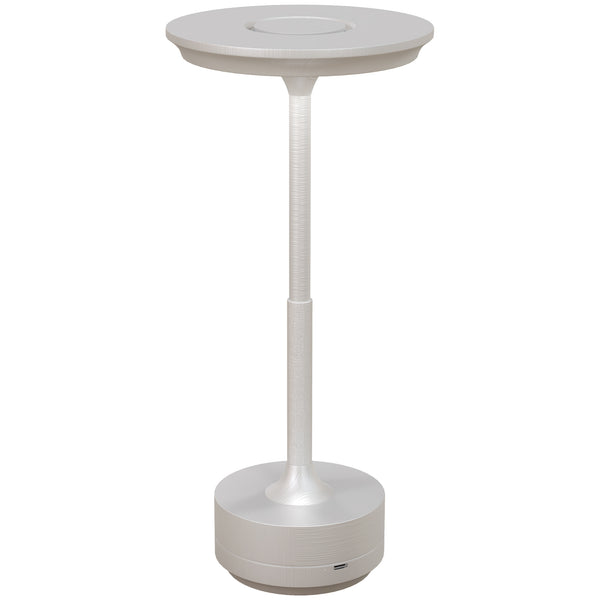 Lampada da Tavolo a LED Senza Filo Touch Ø13x28,5 cm Batteria Ricaricabile Argento acquista
