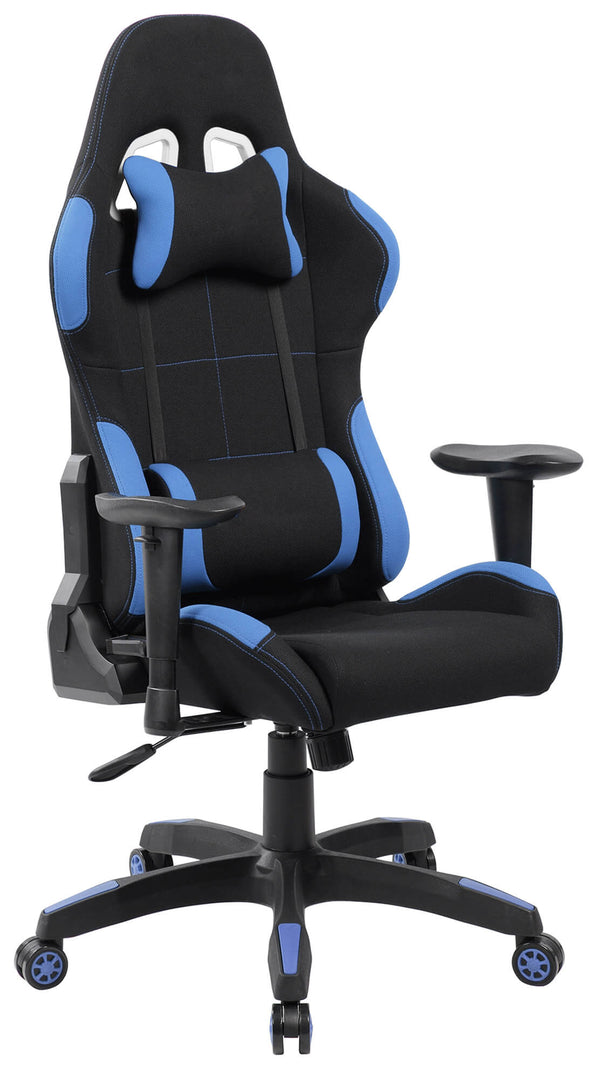 online Ergonomischer Gaming-Stuhl 72 x 57 x 134 cm in schwarzem und blauem Stoff