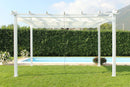 Pergola da Giardino 3,5x3,5 m in Alluminio Bianco-2