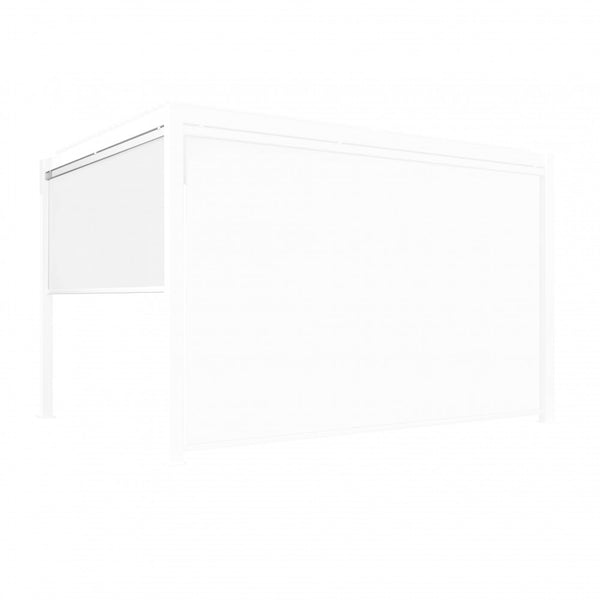Seitenabdeckung für bioklimatische Pergola 3 x 4 m aus weißem Textilene prezzo