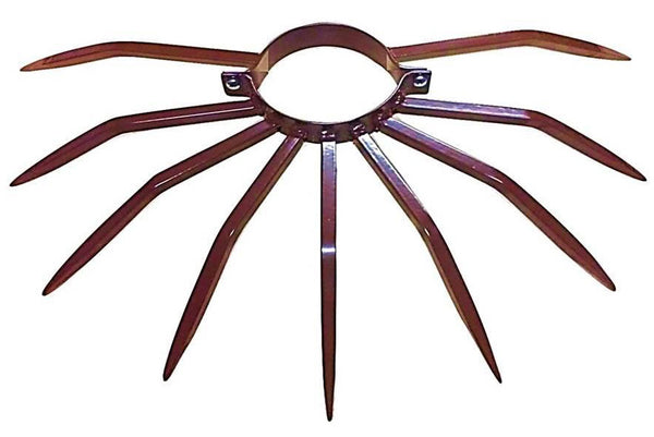 Diebstahlschutz mit Spikes und Gegenkragen aus Stahl für Fallrohre Außenrohre Ø120 mm Braun prezzo