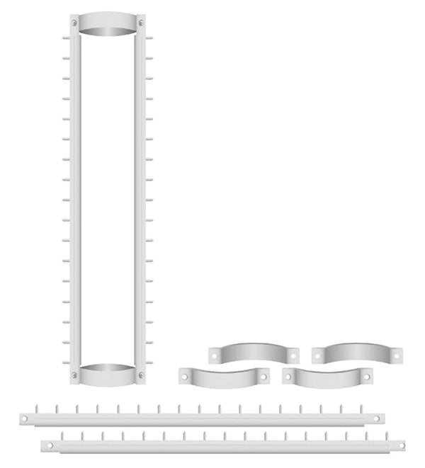 Diebstahlsicherung mit Stahlspikes für Fallrohre Außenrohre Ø42-50 mm Silber acquista