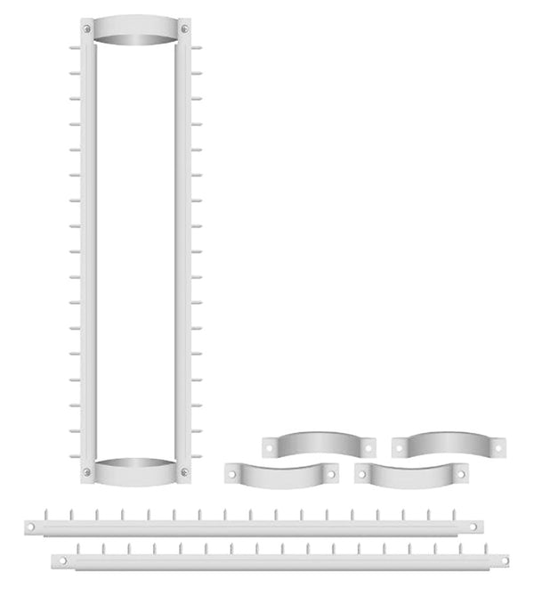 Diebstahlsicherung mit Stahlspitzen für Fallrohre Außenrohre Ø58-62 mm Silber acquista