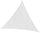Dreieckiges Sonnensegel 5x5m aus weißem Polyester