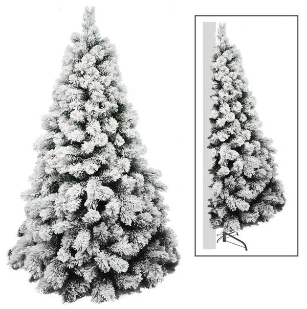 sconto Alfa Weißer künstlicher Weihnachtsbaum für die Wand mit Schnee in verschiedenen Größen