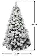 Albero di Natale Artificiale da Parete Innevato Alfa White Varie Misure-3