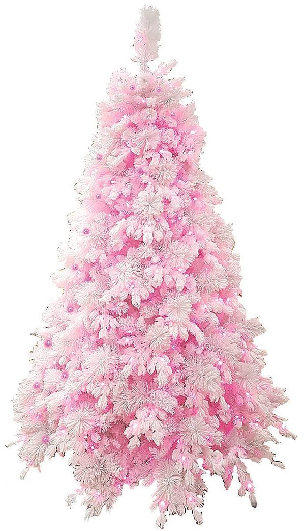 online Künstlicher Weihnachtsbaum mit rosa Monterosa-weißer LED, verschiedene Größen