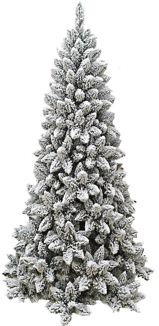 Albero di Natale Artificiale Innevato 180 cm 560 Rami Monterey Slim Floccato-1