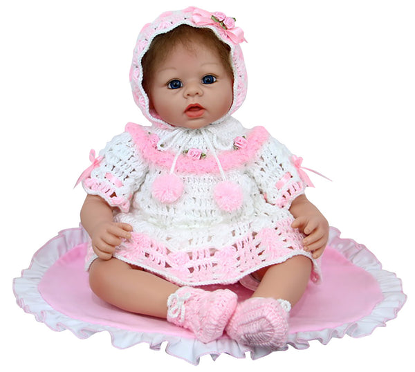 Wiedergeborene weibliche Puppe Realistisches Vinyl 30cm Sitzend Kidfun Real Baby Dottie sconto