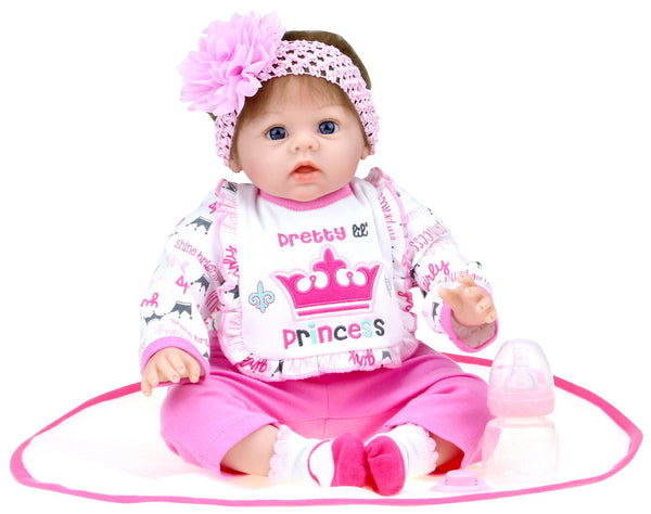 Kidfun Real Baby Emmy 30 cm realistische wiedergeborene weibliche Vinylpuppe sitzend acquista