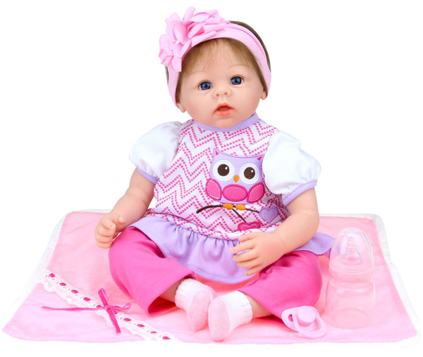 acquista Kidfun Real Baby Lu Lu Wiedergeborene weibliche Puppe Realistisches Vinyl 30cm Sitzend