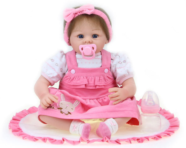 acquista 30 cm realistische weibliche Reborn-Vinylpuppe sitzend Kidfun Real Baby Annie
