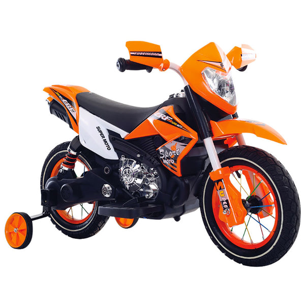 Kinder Elektro Motorrad 6V Kidfun Motocross Orange prezzo