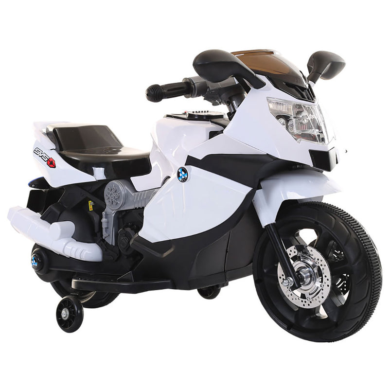 Moto Motocicletta Elettrica per Bambini 6V Kidfun Sportiva Bianca-1