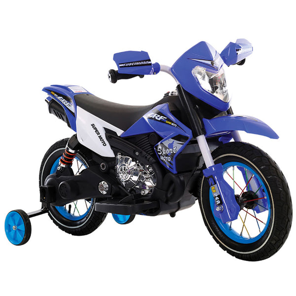 Kinder Elektro Motorrad 6V Kidfun Motocross Blau prezzo
