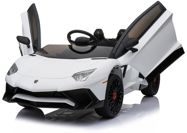 online Elektroauto für Kinder 12V Lamborghini Aventador Roadster SV Weiß
