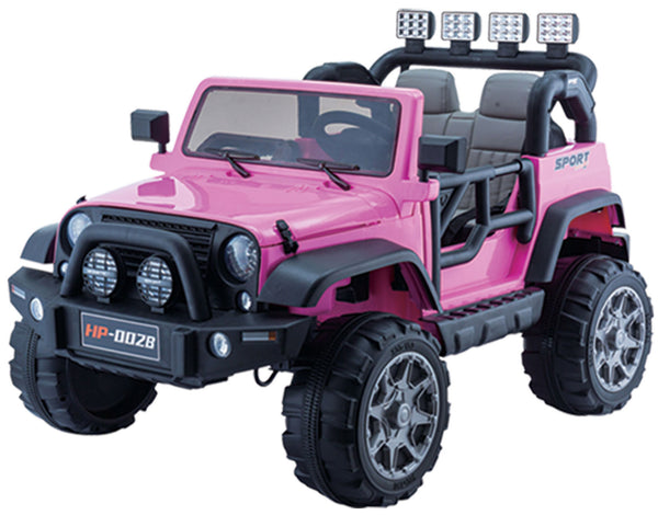 sconto Elektroauto für Kinder 12V 2 Sitze Kidfun Offroad Pink