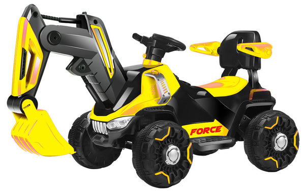 sconto Kidfun Ruspa Force 6V Elektrobagger für Kinder Gelb und Schwarz