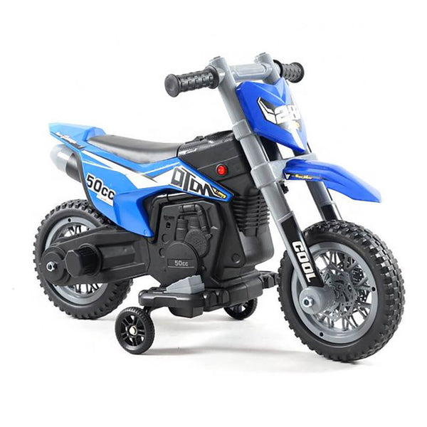 sconto Elektromotorrad für Kinder 6V Motocross Blau