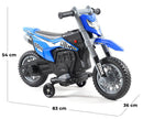 Moto Elettrica per Bambini 6V Motocross Blu-2