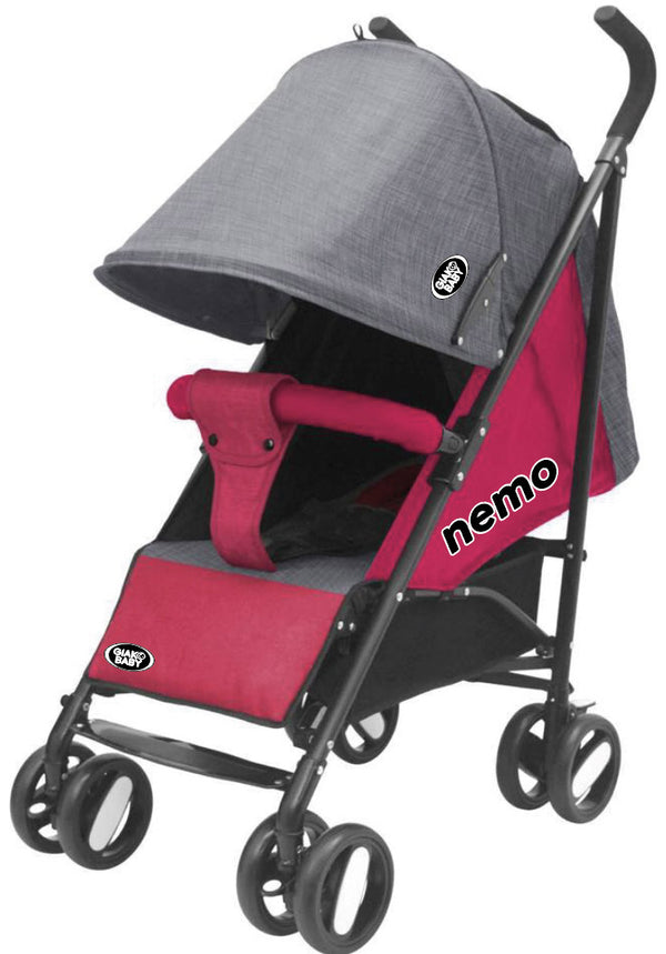 Leichter faltbarer Kinderwagen mit Tasche Nemo Grau und Pink acquista