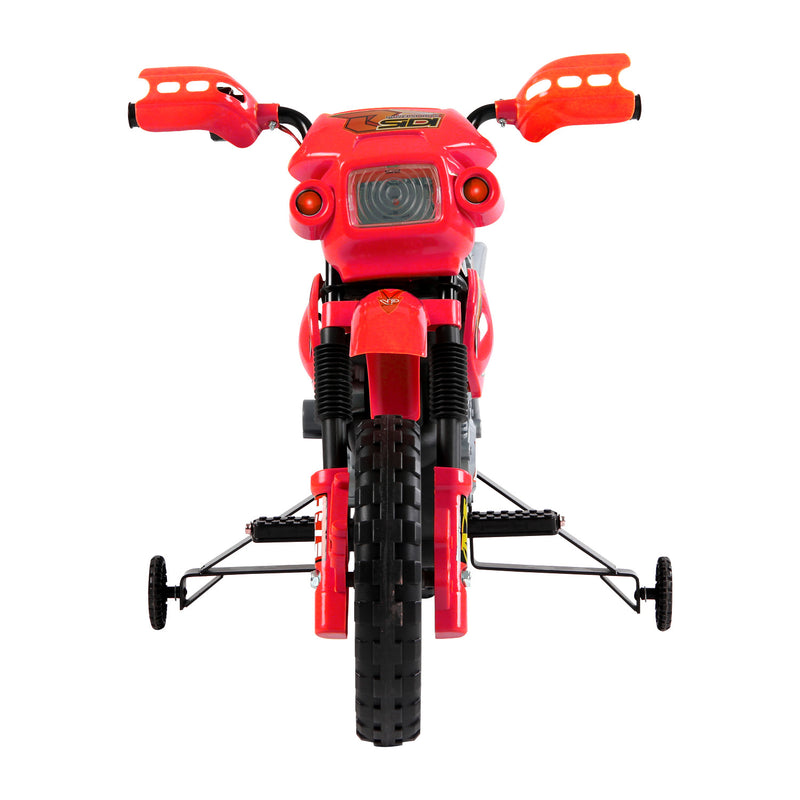 Moto Elettrica per Bambini 6V in Plastica PP Rosso e Nero-8