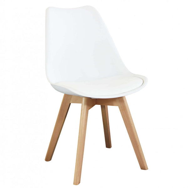 prezzo Marsiglia-Stuhl 48x43x82 h cm in weißem Holz