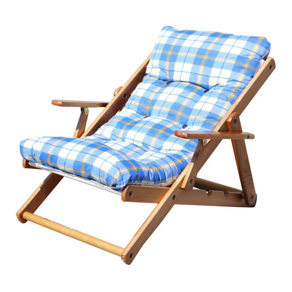 Miele Relax Sessel 3 Positionen mit Kissen 84x60x100 h cm in blauer Baumwolle acquista