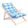 Relaxsesselkissen 56x16x110 h cm aus blauer Baumwolle