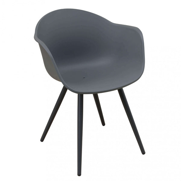 acquista Sestriere Stuhl 61x61x80 h cm aus anthrazitfarbenem Kunststoff