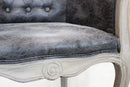 Poltrona Coreen in Ecopelle Vintage Grigio 61x61x71 h cm in Legno Grigio-6