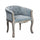 Coreen Sessel aus grauem Samt 61x61x71 h cm in grauem Holz