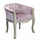 Coreen Sessel in Pink Velvet 61x61x71 h cm in Pink Wood