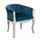 Coreen Sessel in Blue Velvet 61x61x71 h cm in Blue Wood