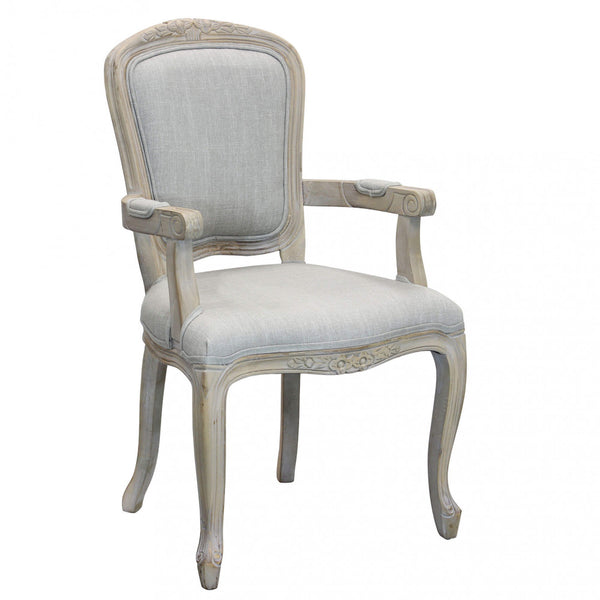 Stuhl Romy aus grauem Stoff 57x57x90 h cm in grauem Holz acquista