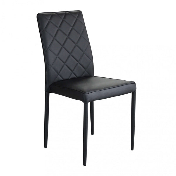 Blossom Chair 41x50x91 h cm in schwarzem Kunstleder sconto