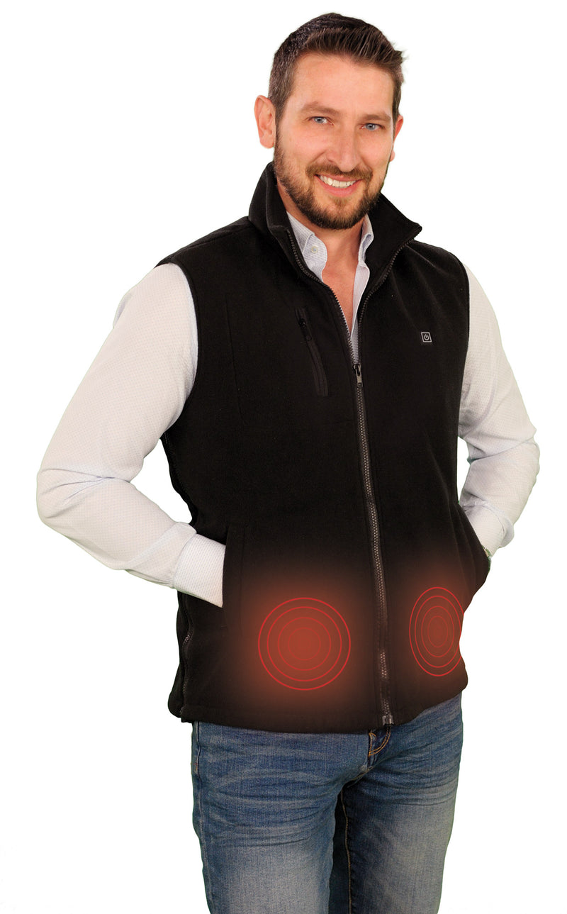 Gilet Riscaldante Unisex 3 Temperature con Powerbank Mediashopping Nero Varie Misure-2