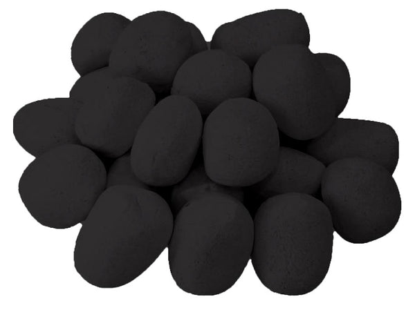 Set mit 24 dekorativen Keramiksteinen für schwarzen Bioethanol-Kamin acquista