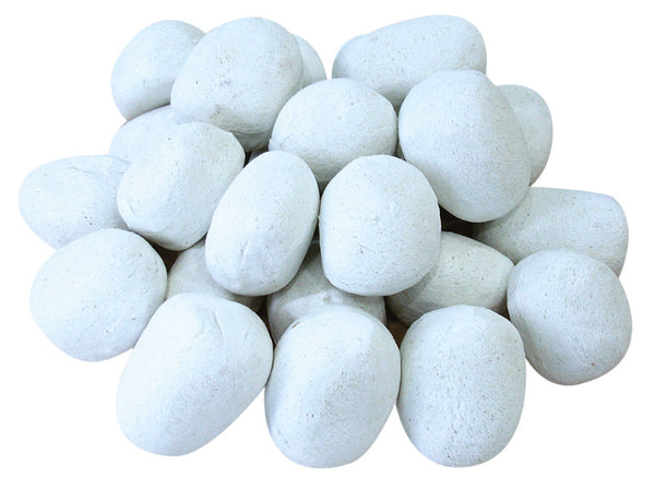 Set mit 24 dekorativen Keramiksteinen für weißen Bioethanol-Kamin acquista