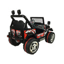 Macchina Elettrica per Bambini 12V 2 Posti Happy Kids Fuoristrada Nera-3